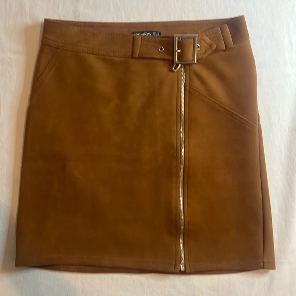 Topshow Suede Skirt - Picture 1 of 5